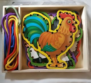 Melissa And Doug Lace And Trace Farm Animals,  Cow,  Pig,  Sheep,  Horse,  Chicken