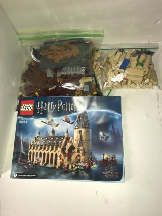 Lego 75954 Harry Potter Hogwarts Great Hall Almost Complete Set,  Instruction