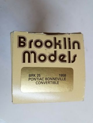 BROOKLIN 1958 PONTIAC BONNEVILLE CONVERTIBLE - BRK 25 - 1/43 8