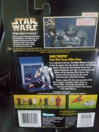 Star Wars Dark Trooper Expanded Universe Kenner,  3 - D Play Scene 1998 3