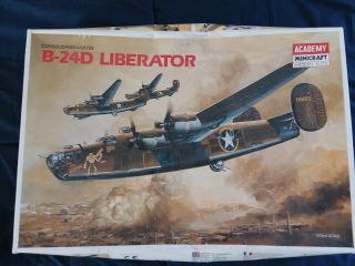 Academy Minicraft B - 24d Liberator 1/72 Scale Plastic Model Kit Contents