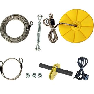 Ctsc 95 Zip Line Kit For Children - Backyard Fun Activities With Seat And Bungee