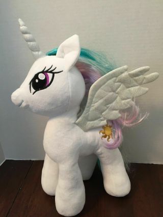 Build - A - Bear My Little Pony Princess Celestia Stuffed 15 " White Unicorn Sun 2014