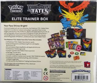 Pokemon TCG Hidden Fates Elite Trainer Box Factory Box IN HAND SHIPS NOW 2