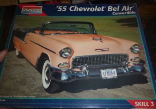 Monogram 2462 1955 Chevy Bel Air Convertible 1/25 Model Car Mountain Complete