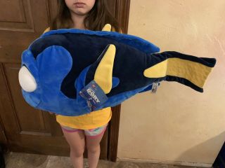 Disney Pixar 26” Plush Dory Fish Finding Nemo Blue Stuffed Animal Large Toy