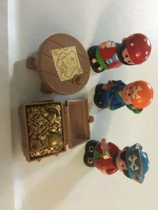 Elc Early Learning Centre Happyland Pirate Figures Table Treasure Chest Toys