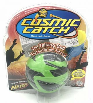 Nerf Cosmic Catch The Talking Ball Electronic Game Green Black Hasbro In Package