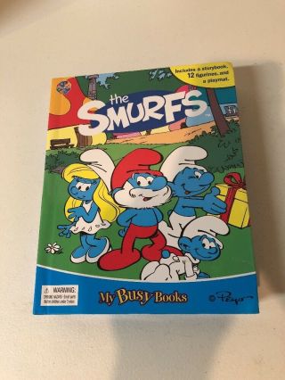 The Smurfs Set Of 12 Smurf Figures & My Busy Book & Map