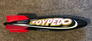 The Swimways Toypedo 10 " Black And Red Pool Toy