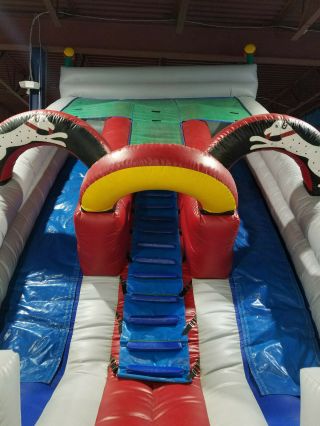 Commercial Inflatable Slide - 15ft high dual lane dry slide 2