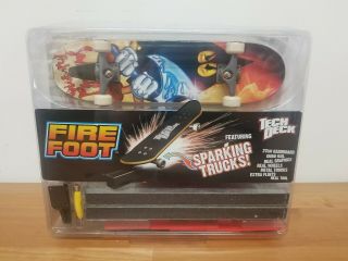 Fire Foot Tech Deck Hand Board - World Industries - Rare Toy Skateboard 27cm