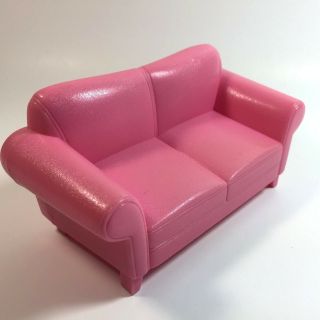 Fisher Price Loving Family Pink Sofa Couch Loveseat Living Room