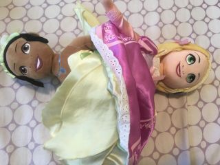 Disney Parks Tiana And Rapunzel Flip 2 In 1 Topsy Turvy Reversible Plush Doll