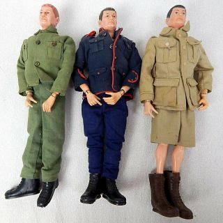 Group Of 3 Gi Joe German Action Soldier Figures 1960 