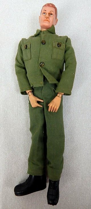 Group Of 3 GI Joe German Action Soldier Figures 1960 ' s Hasbro w/ Uniforms 2
