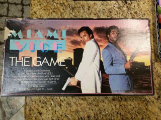 Vintage Miami Vice The Board Game 1984 Tubbs Crockett Don Johnson Rare Lqqk
