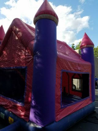 Commercial Bounce House and Slide - 4N1 Princess Combo 6