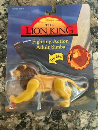 Lion King Fighting Action Figure Adult Simba Nip Vintage