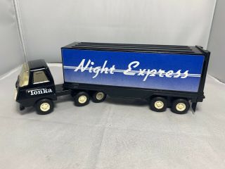 Vintage Tonka Semi Truck And Long Trailer Vintage From 1970’s Night Express