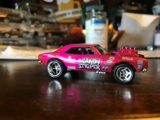 Hot Wheels Custom 67 Chevy Camaro Spectraflame Pink Candy Striper Gasser
