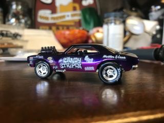 Hot Wheels Custom 67 Chevy Camaro Spectraflame Candy Striper Purple Gasser