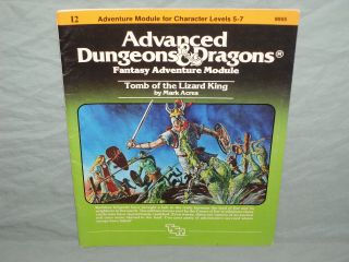 Ad&d 1st Edition Module - I2 Tomb Of The Lizard King (hard To Find And Exc)