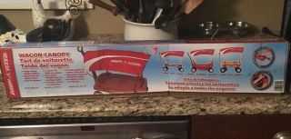Wagon Canopy Red Accessory Shade Uv Protection Removable Fits Most Radio Flyer