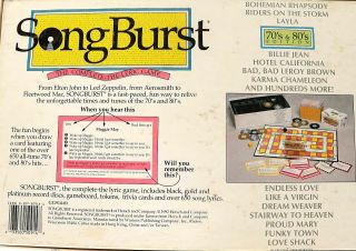 SongBurst 70 ' s & 80 ' s Complete Game Bonus Also Includes Cards From 50 ' s & 60 ' s 3