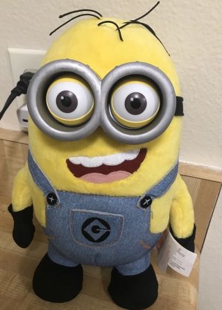 Despicable Me 2 Minion Dave Talking Plush With Pop Out Light Up Eyes