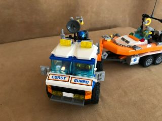 7726 Lego Complete City Coast Guard Truck with Speed Boat town 2