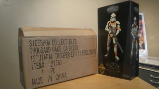 Utapau Clone Trooper Sideshow Exclusive 1/6 12 " Mib Star Wars Shipper Rots