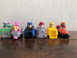 6 Paw Patrol Rescue Racer Cars & Dogs Chase Marshall Skye Rubble Zuma Rocky