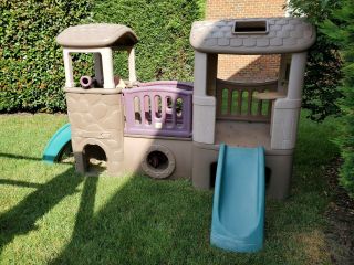 Step2 Outdoor Kids Toddler Playset Clubhouse Safe Climber Slides Tower