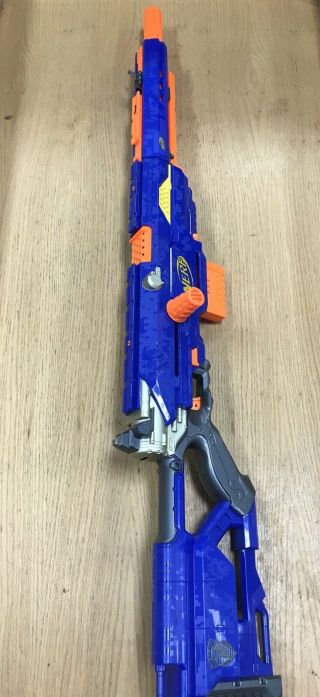 Nerf N - Strike Longstrike Cs - 6 With Barrel And Clip And Looks Great