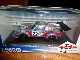1/43 Ebbro 1974 Martini Racing Porsche 911 Turbo Rsr Le Mans