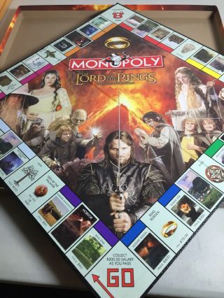 The Lord of the Rings Collector ' s Edition Monopoly Game Parker Brothers 2005 2