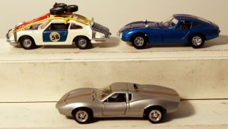 Dte 3 1:43 Italy Hot Wheels Mebetoys A - 51 Porsche 912,  6617 Toyota 2000gt,  6602