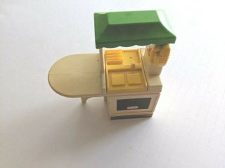 Little Tikes Dollhouse Kitchen Sink Island Phone Oven Stove Green Top