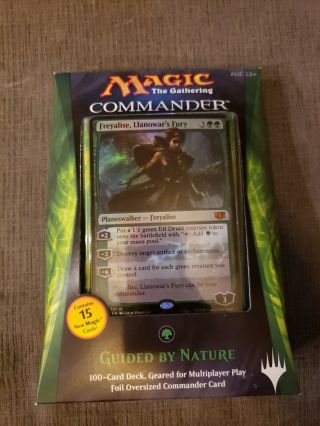 Mtg Magic Guided By Nature Commander Deck.  English,