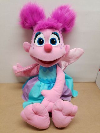 Sesame Street Abby Cadabby Muppet Plush Hasbro 20 " Girl Fairy Doll 2014 Jumbo