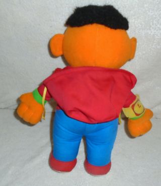 1990 Dress Me Up Ernie 14 In Plush Playskool Sesame Street Doll W Hood and Watch 2