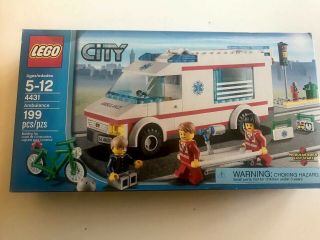 In Factory Box Lego City Ambulance Play Building Block Set 4431
