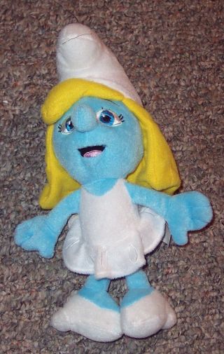 Smurfette 10” Plush Doll The Smurfs Kelly Toys Stuffed Toys Blue Plush Doll Guc