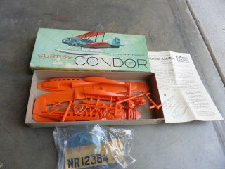 Ideal Toy Itc Curtiss Condor Airplane Plastic Model Kit 1957 Issue Unbuilt Look