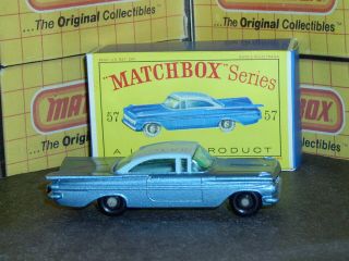 Matchbox Lesney Chevrolet Impala 57 b6 black base 36BPW SC12 NM crafted box 4