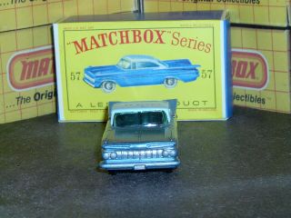 Matchbox Lesney Chevrolet Impala 57 b6 black base 36BPW SC12 NM crafted box 5