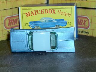 Matchbox Lesney Chevrolet Impala 57 b6 black base 36BPW SC12 NM crafted box 7