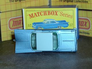 Matchbox Lesney Chevrolet Impala 57 b6 black base 36BPW SC12 NM crafted box 8