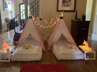 Teepee (pink And Off White) This Price Is For All Four Teepees